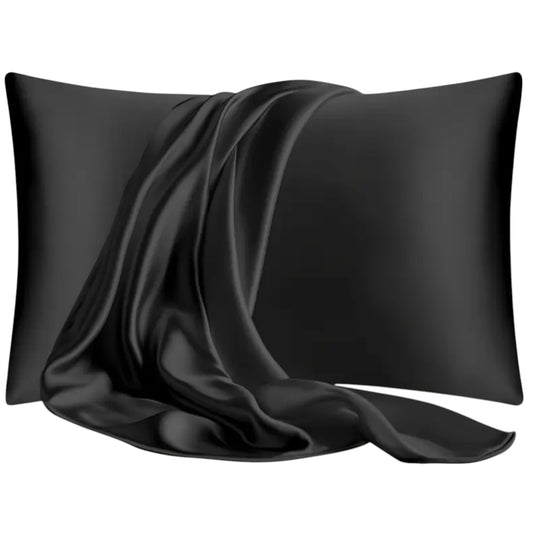 Mulberry zīda un satīna spilvendrāna melna