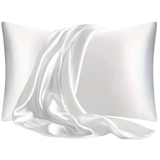 Mulberry zīda un satīna spilvendrāna balta
